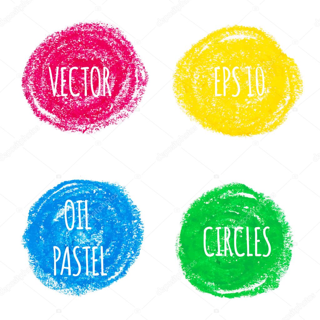 Oil pastel circles.
