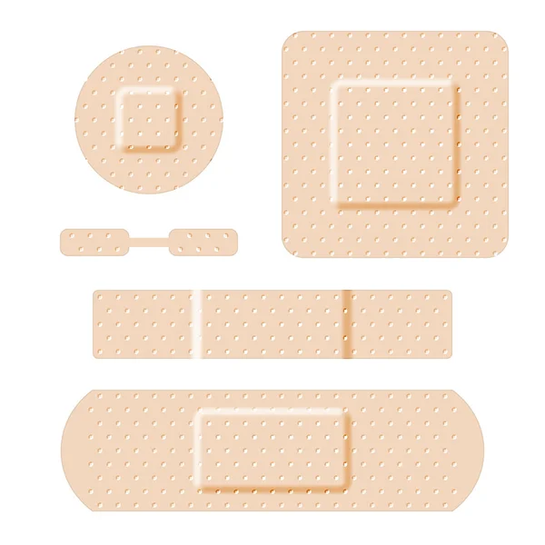 Adhesive bandages set — Stock Vector