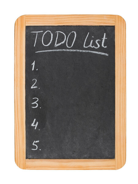 To do list on chalk board