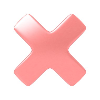 Kırmızı iptal çapraz işareti.