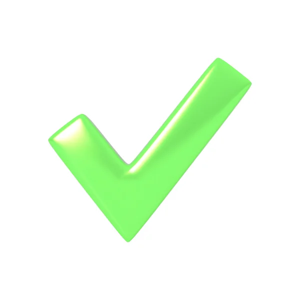 Marca de verificación verde . — Vector de stock
