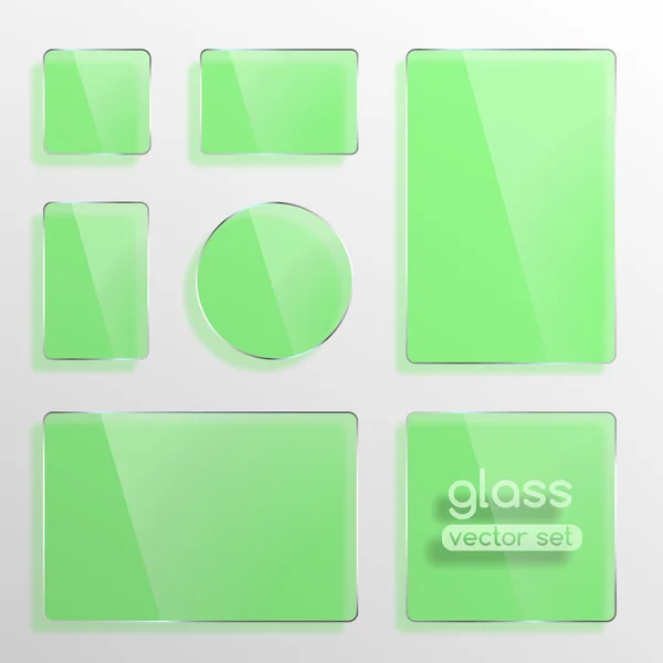 Glass plates set — Stock Vector