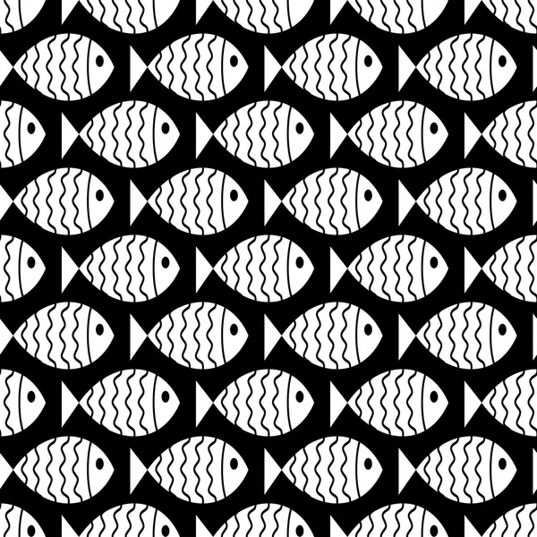 Seamless nautical pattern with fish. — Stock Vector