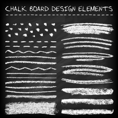 Set of chalk strokes. clipart