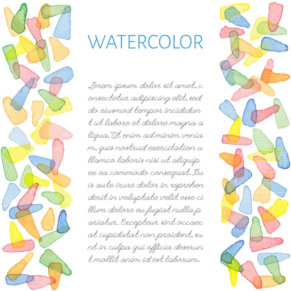 Carte de couleur de l'eau de peintes à la main — Image vectorielle