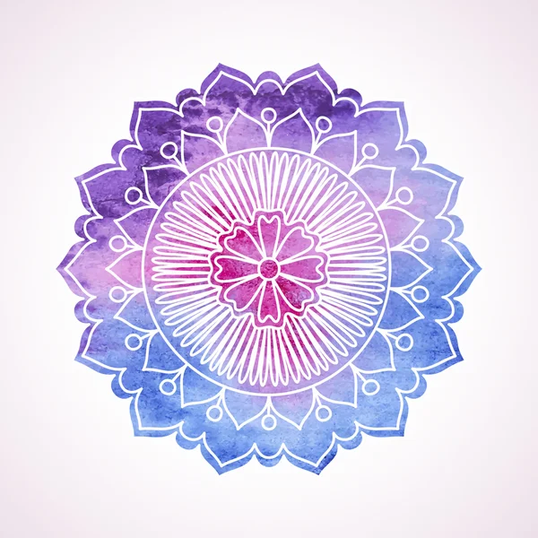 Doodle ve suluboya çiçek.