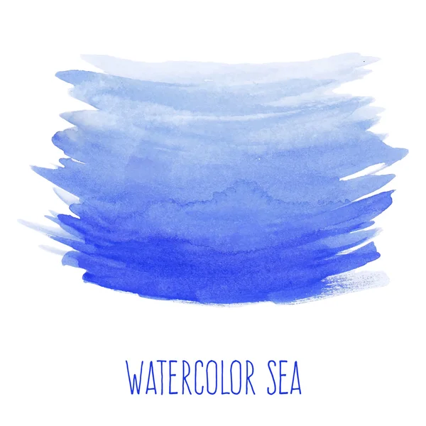 Mão pintada em aquarela do mar. —  Vetores de Stock