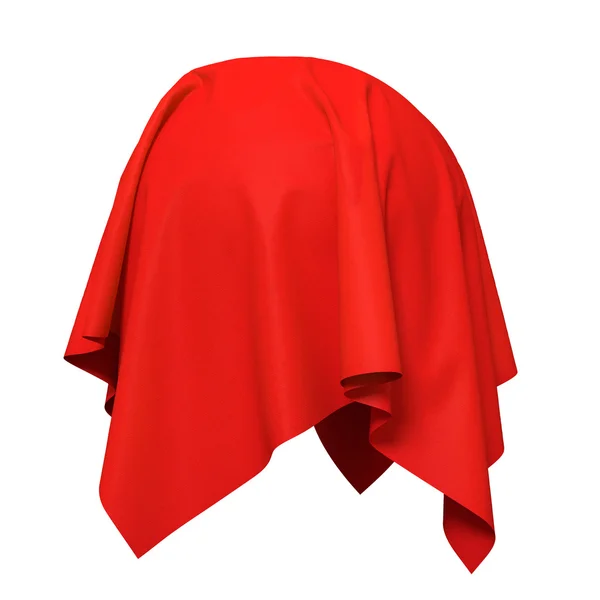 Koule je pokryta červeným hedvábné tkaniny — Stock fotografie
