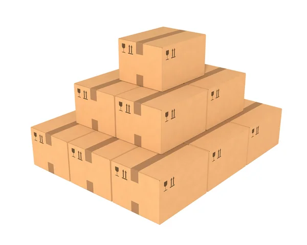 Pile di scatole di cartone — Foto Stock