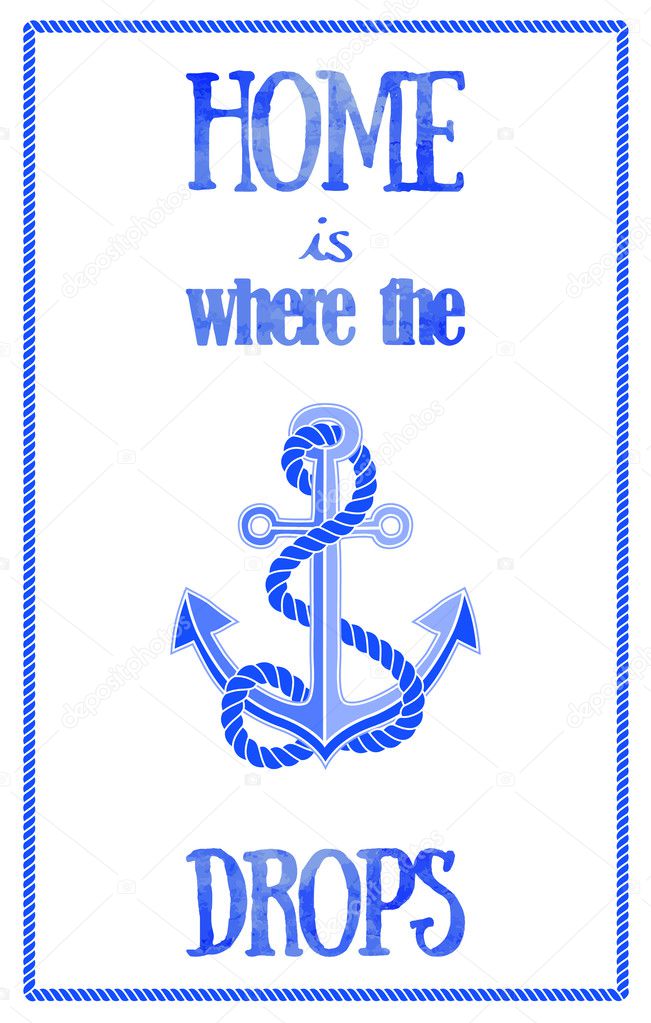 Nautical quote poster.