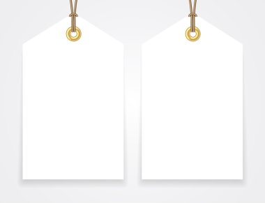 Blank sale tags mock up set.