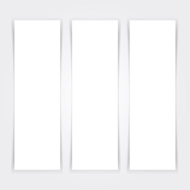 Blank banners mock up set