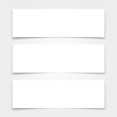 Blank banners mock up set.