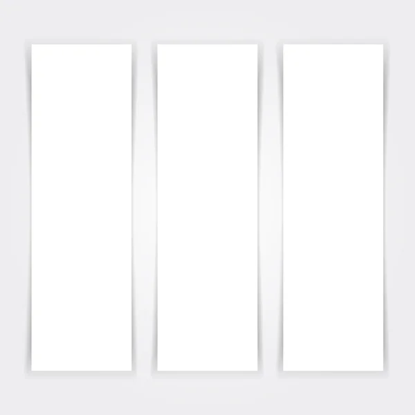 Bannières blanches maquette ensemble — Image vectorielle