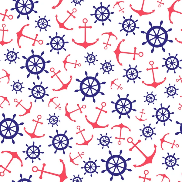 Seamless nautical pattern — Stock Vector