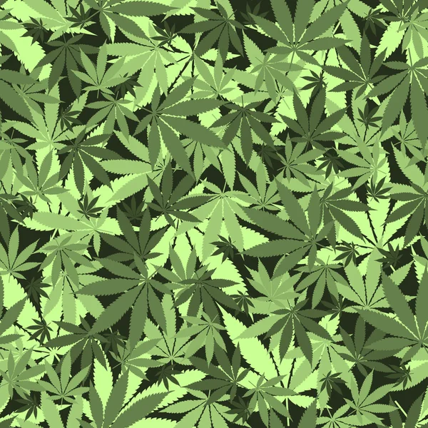 Modello di cannabis senza soluzione di continuità — Vettoriale Stock