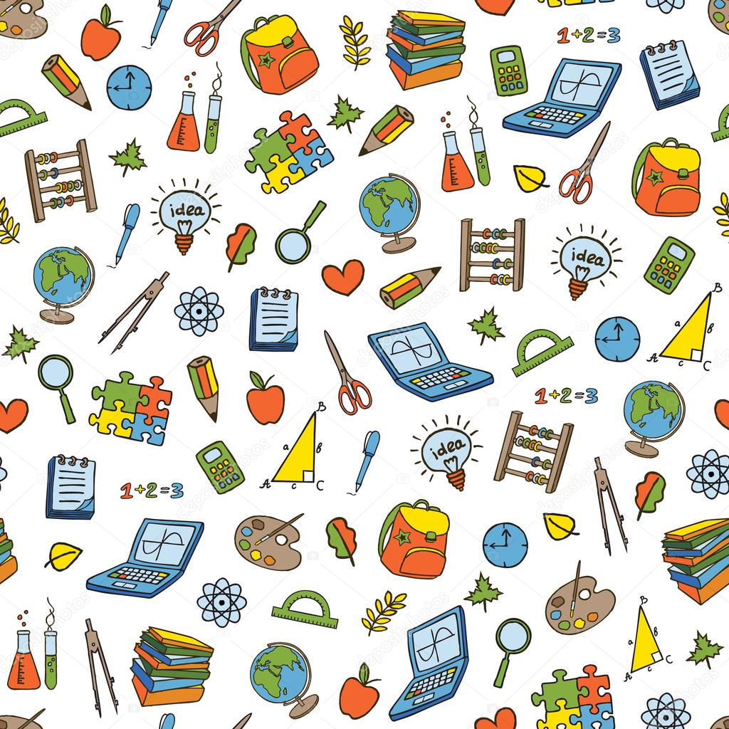 School seamless pattern