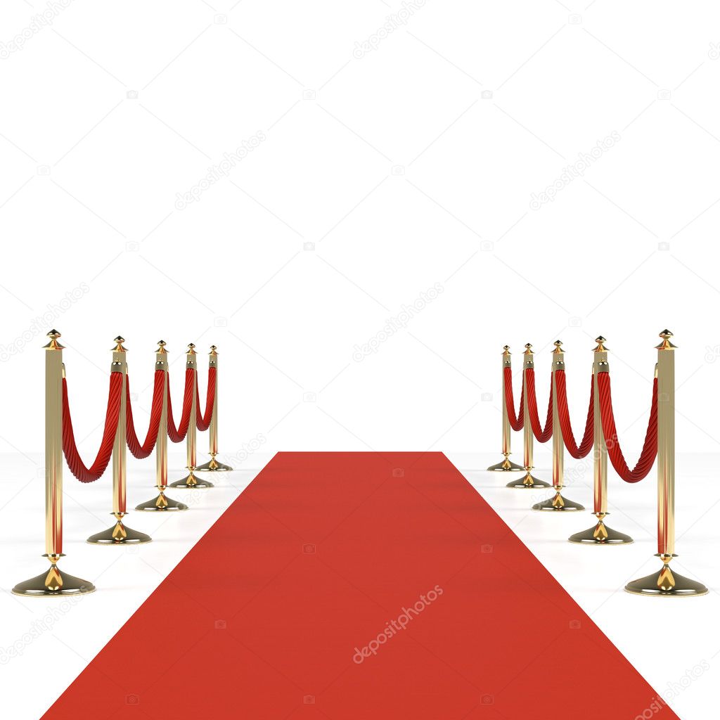 Red carpet with red ropes