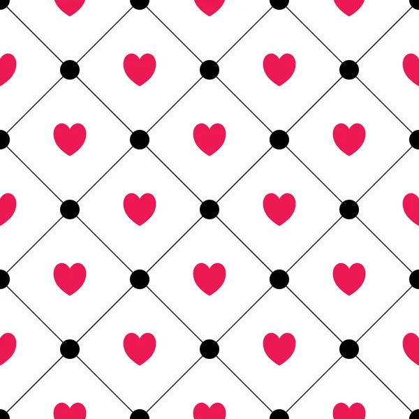 Sömlös hjärtan mönster — Stock vektor