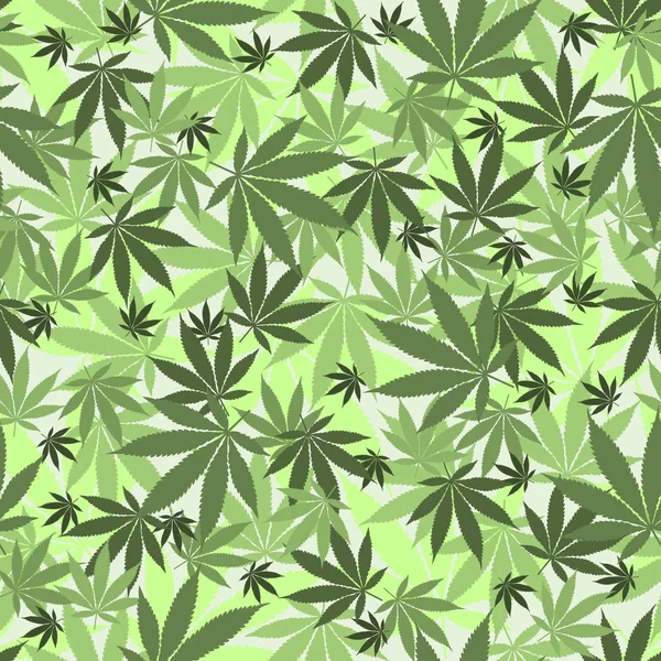 Nahtloses Cannabis-Muster — Stockvektor