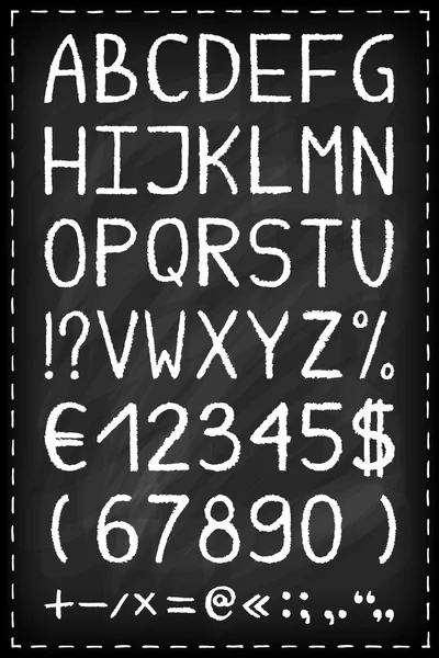 Alphabet on chalkboard. — Stock Vector