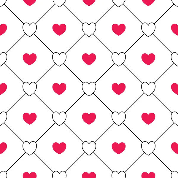 Seamless hearts pattern — Stock Vector