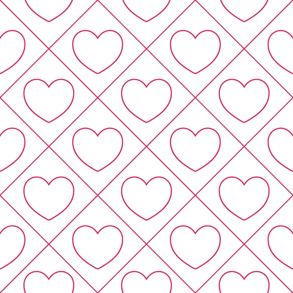 Modèle de coeur sans couture — Image vectorielle