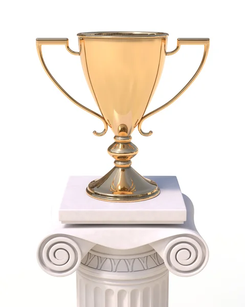 Golden trophy cup — Stock Photo, Image