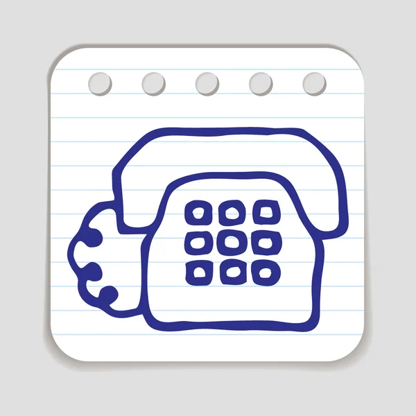Doodle Teléfono icono . — Vector de stock