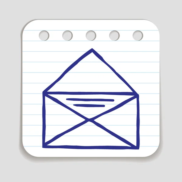 Icône email Doodle . — Image vectorielle