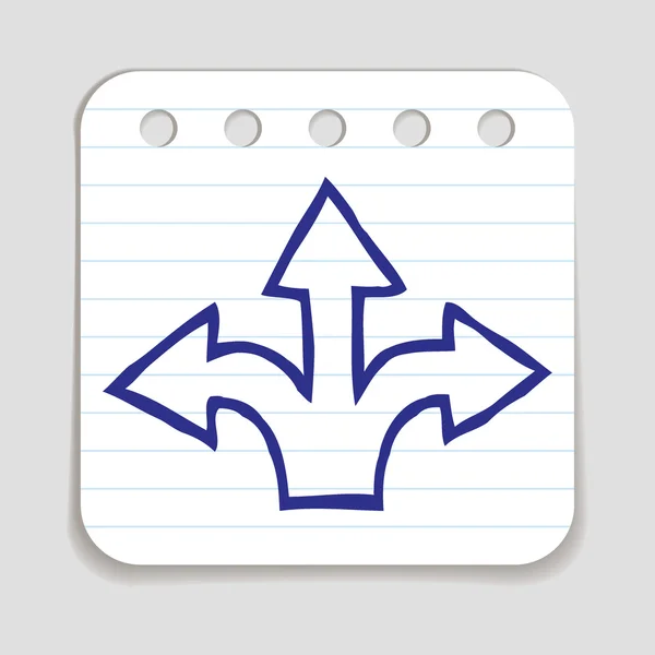 Icono de las flechas de Doodle 3. — Vector de stock
