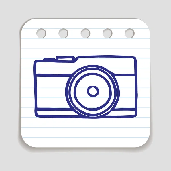 Doodle Camera icon. — Stock Vector