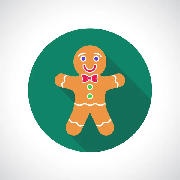 Natal Gingerbread ícone de biscoito . — Vetor de Stock