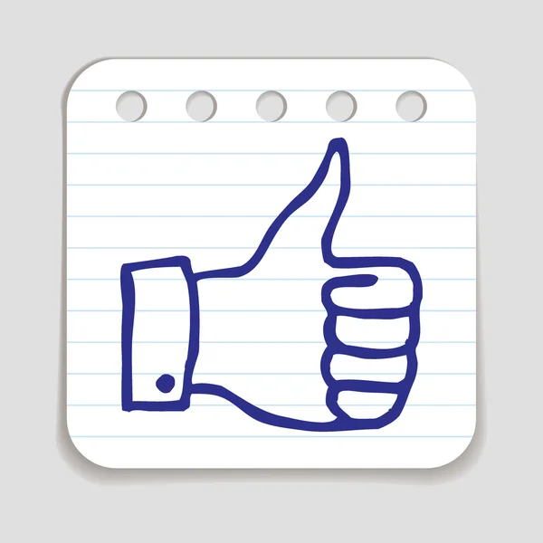 Doodle Thumbs Up icono . — Archivo Imágenes Vectoriales