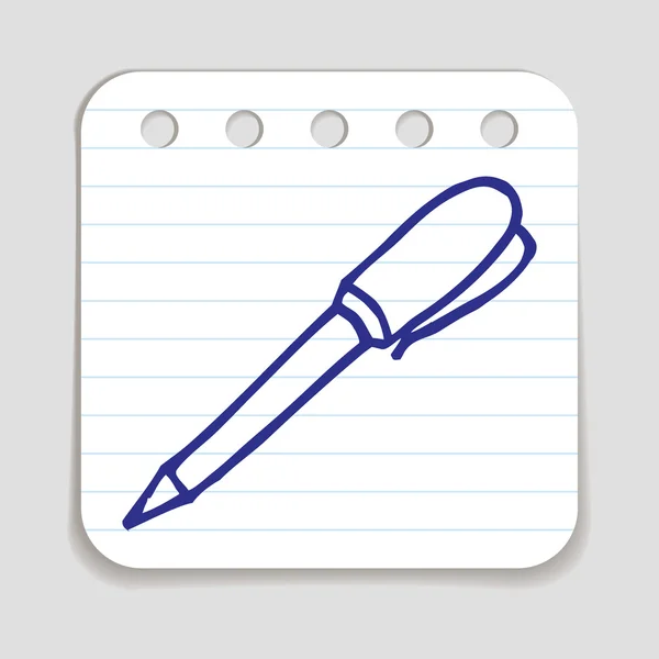 Doodle-Stift-Symbol. — Stockvektor
