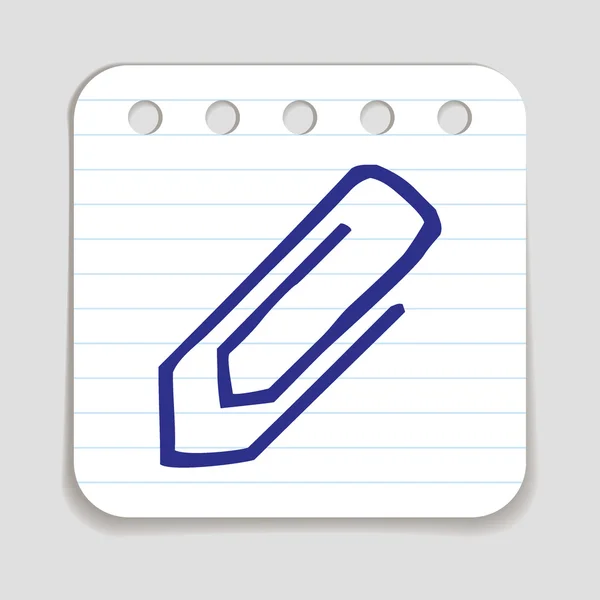 Doodle iratkapocs ikon. — Stock Vector