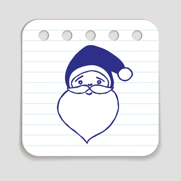 Doodle Weihnachtsmann-Symbol — Stockvektor