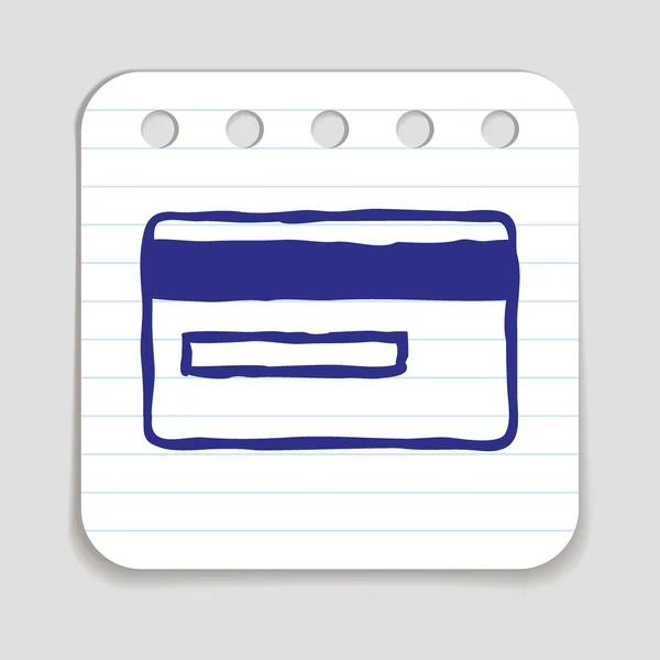 Doodle icono de la tarjeta de crédito . — Vector de stock