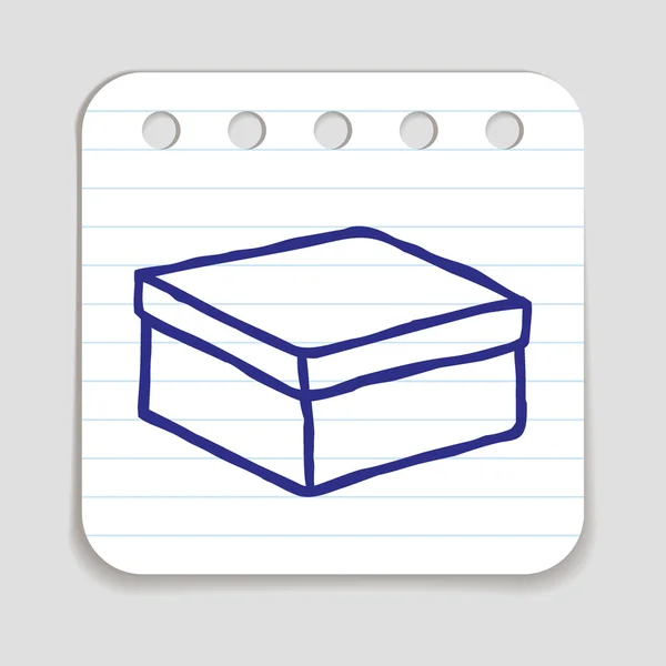 Doodle Geschenk-Box-Symbol — Stockvektor