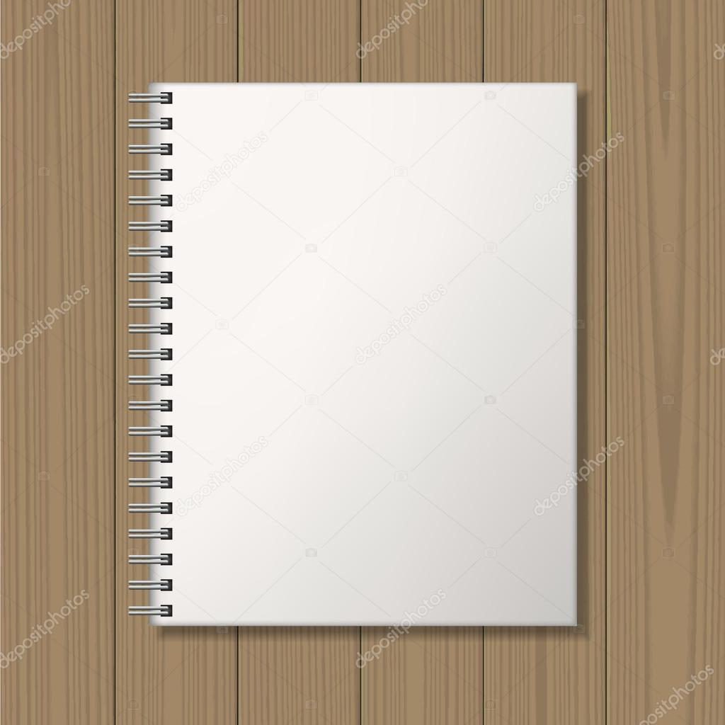 Notepad with spiral binding mock up