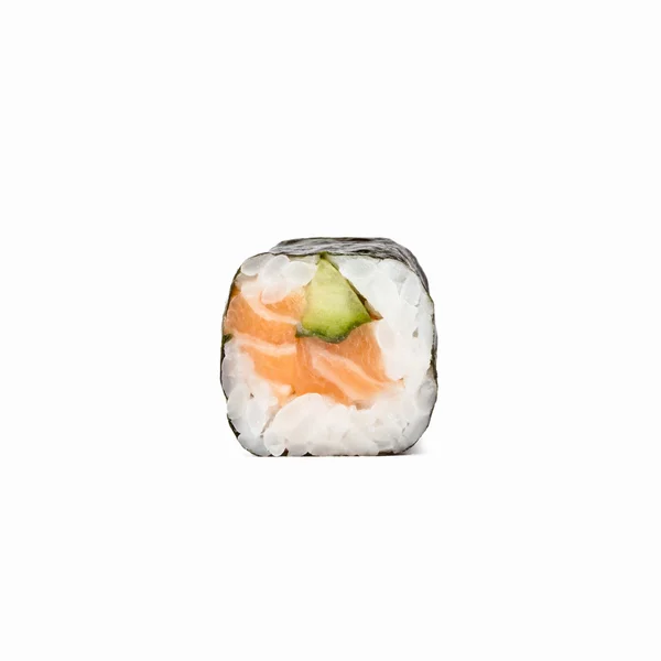 Friss japán sushi tekercs fehér alapon — Stock Fotó