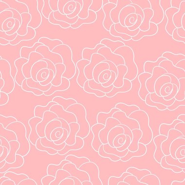 Pürüzsüz desenli güller çiziyor