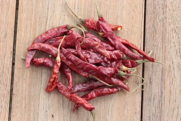 Dried red peppers on white background — Stock Photo, Image