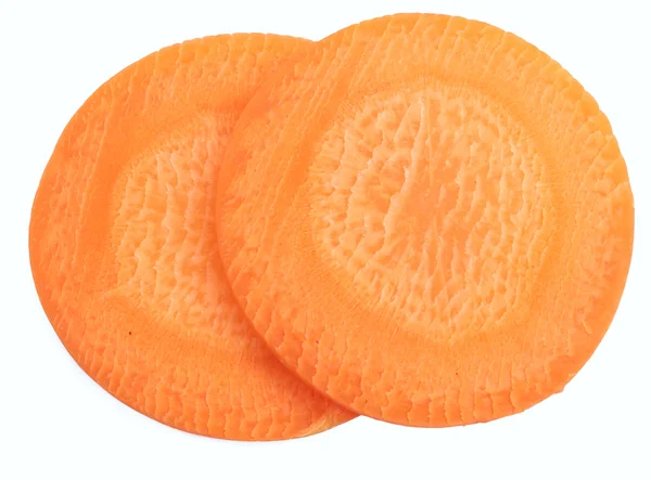 Zanahoria en rodajas aisladas sobre fondo blanco —  Fotos de Stock