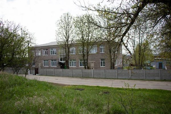 Edifícios Tijolos Modernos União Soviética Região Kirovograd — Fotografia de Stock