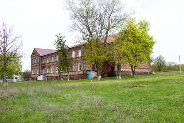 Construção Uma Casa Século Partir Rochas Vulcânicas Urss Região Kirovograd — Fotografia de Stock