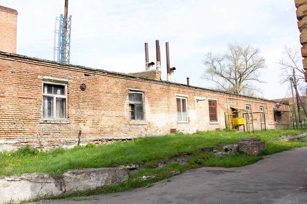 Anciennes Dépendances Briques Union Soviétique Dans Région Kirovograd — Photo