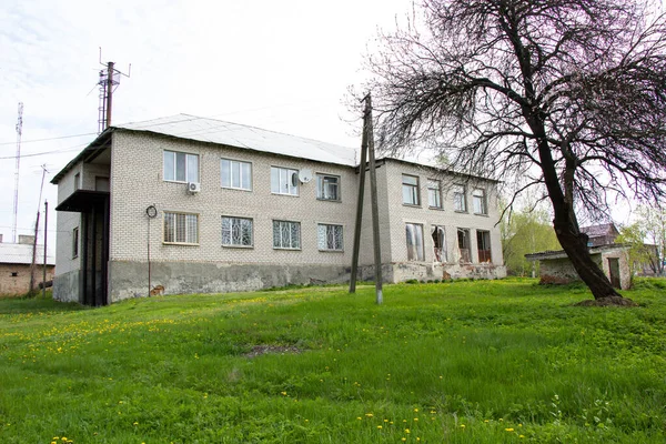 Edifícios Tijolos Modernos União Soviética Região Kirovograd — Fotografia de Stock