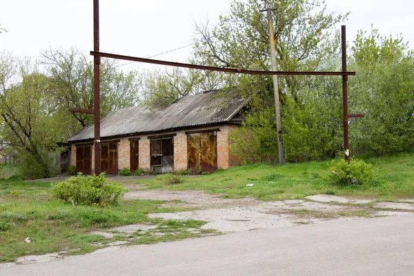 Antigo Edifício Administrativo Abandonado Construído Urss Ucrânia — Fotografia de Stock