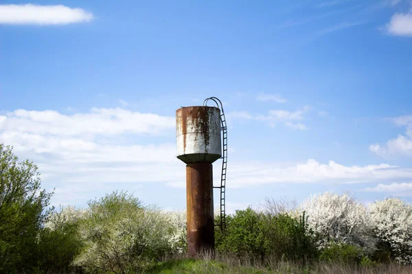 Torres Agua Metal Zonas Abandonadas Ucrania — Foto de Stock